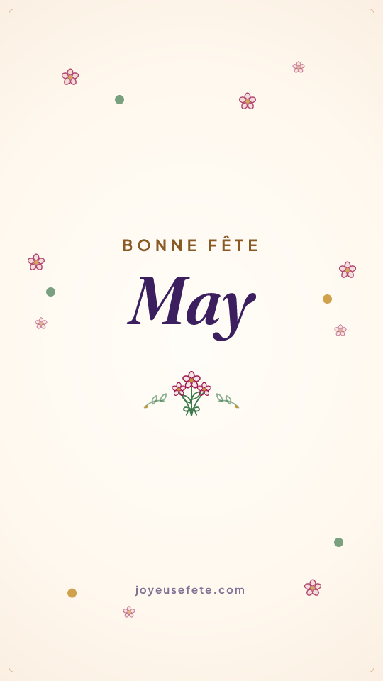 Image « Bonne fête May » au format story
