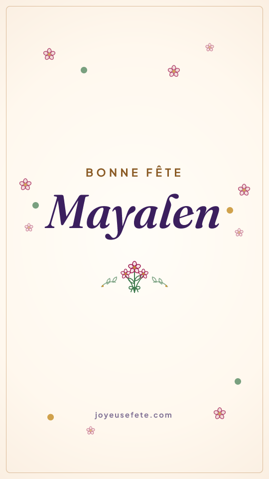 Image « Bonne fête Mayalen » au format story