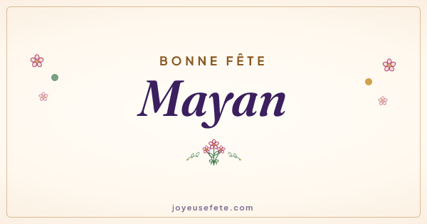Image « Bonne fête Mayan » au format large