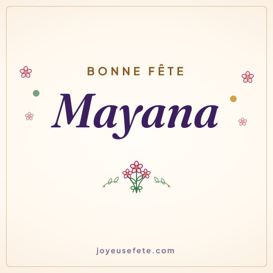 Image carrée « Bonne fête Mayana » pour WhatsApp