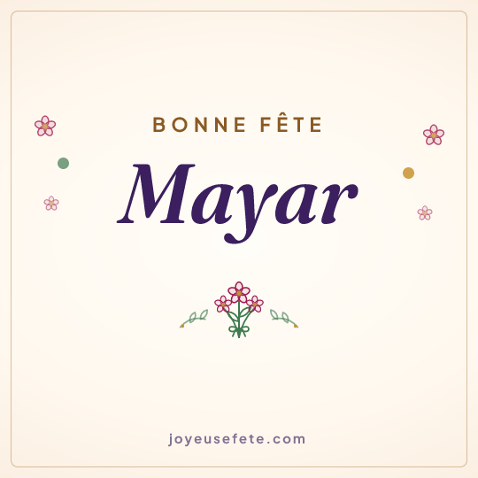 Image carrée « Bonne fête Mayar » pour WhatsApp