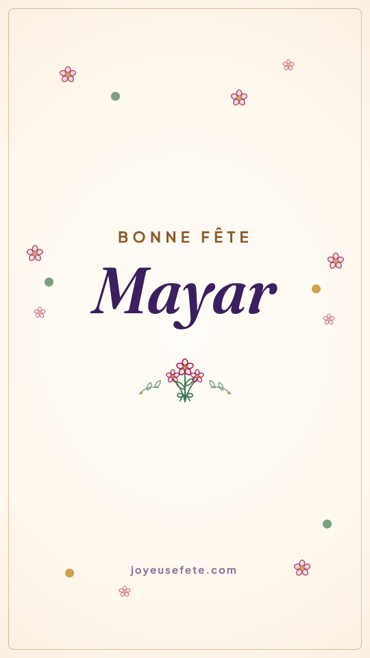 Image « Bonne fête Mayar » au format story
