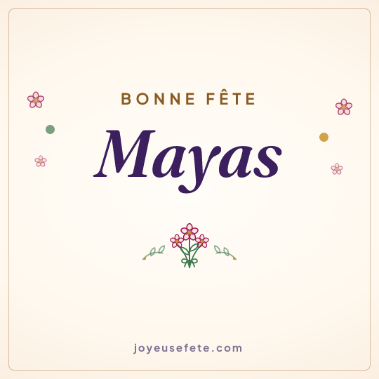 Image carrée « Bonne fête Mayas » pour WhatsApp