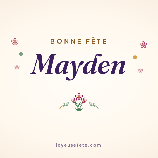 Image carrée « Bonne fête Mayden » pour WhatsApp