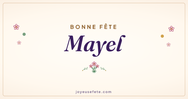 Image « Bonne fête Mayel » au format large