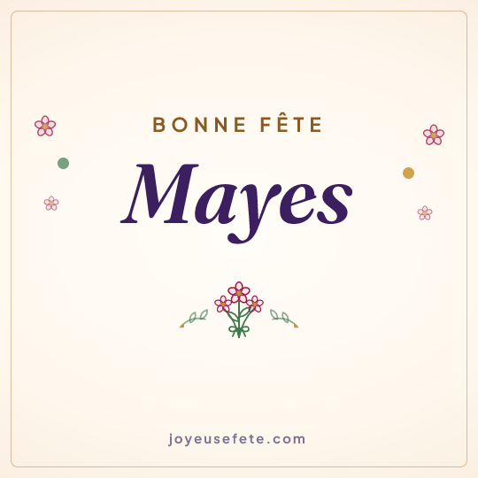 Image carrée « Bonne fête Mayes » pour WhatsApp
