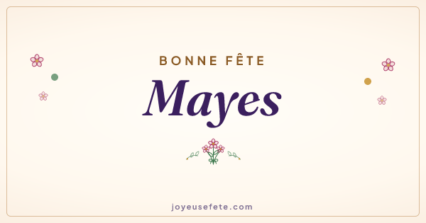 Image « Bonne fête Mayes » au format large