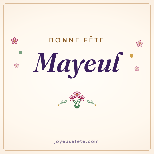 Image carrée « Bonne fête Mayeul » pour WhatsApp