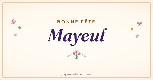 Image « Bonne fête Mayeul » au format large