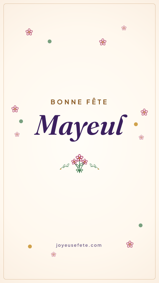 Image « Bonne fête Mayeul » au format story