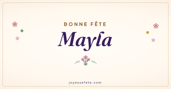 Image « Bonne fête Mayla » au format large