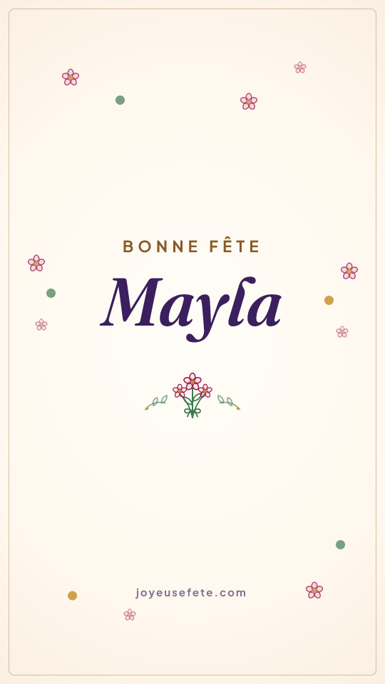 Image « Bonne fête Mayla » au format story