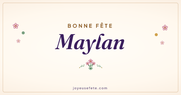Image « Bonne fête Maylan » au format large