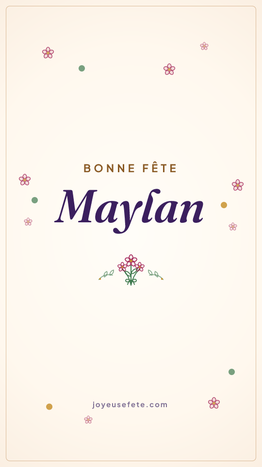 Image « Bonne fête Maylan » au format story