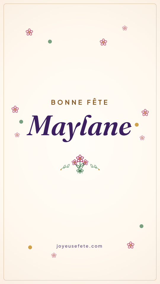 Image « Bonne fête Maylane » au format story