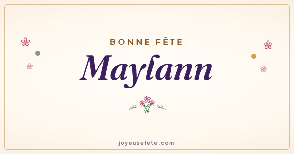 Image « Bonne fête Maylann » au format large