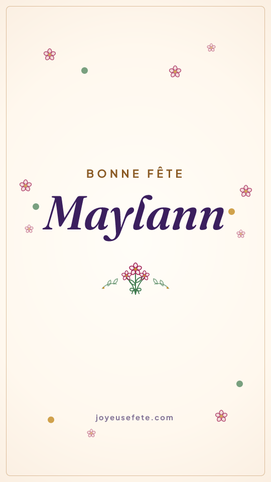 Image « Bonne fête Maylann » au format story