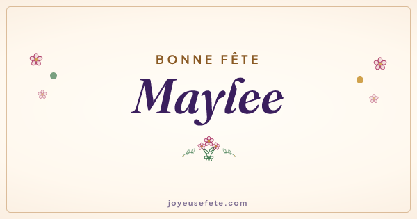 Image « Bonne fête Maylee » au format large