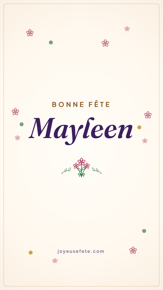 Image « Bonne fête Mayleen » au format story