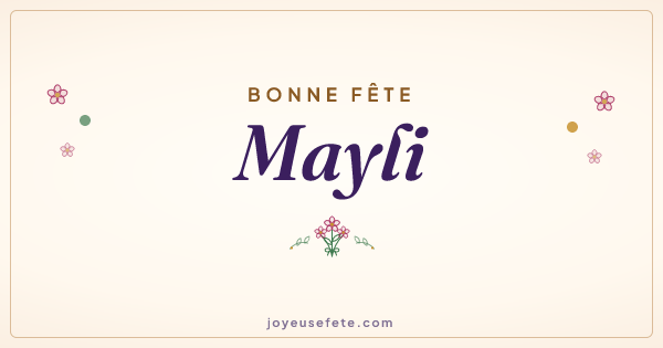 Image « Bonne fête Mayli » au format large