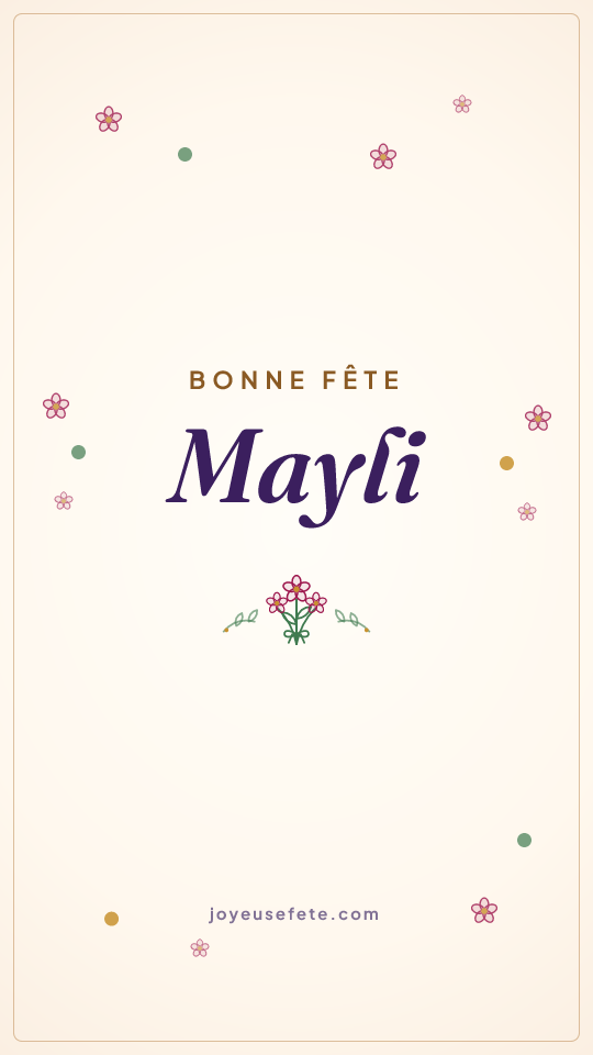 Image « Bonne fête Mayli » au format story