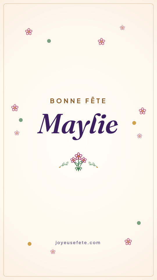 Image « Bonne fête Maylie » au format story