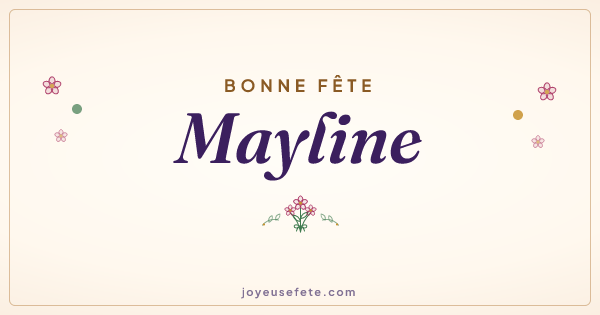 Image « Bonne fête Mayline » au format large
