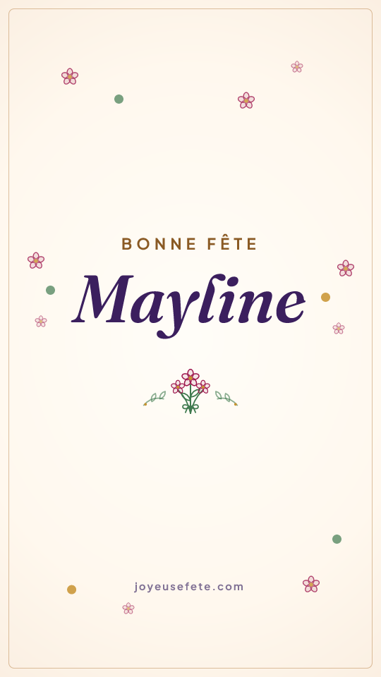 Image « Bonne fête Mayline » au format story