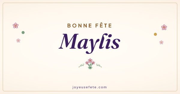Image « Bonne fête Maylis » au format large