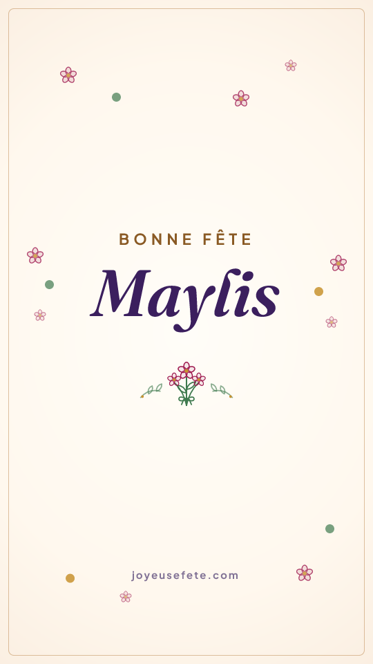 Image « Bonne fête Maylis » au format story
