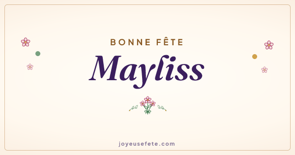 Image « Bonne fête Mayliss » au format large