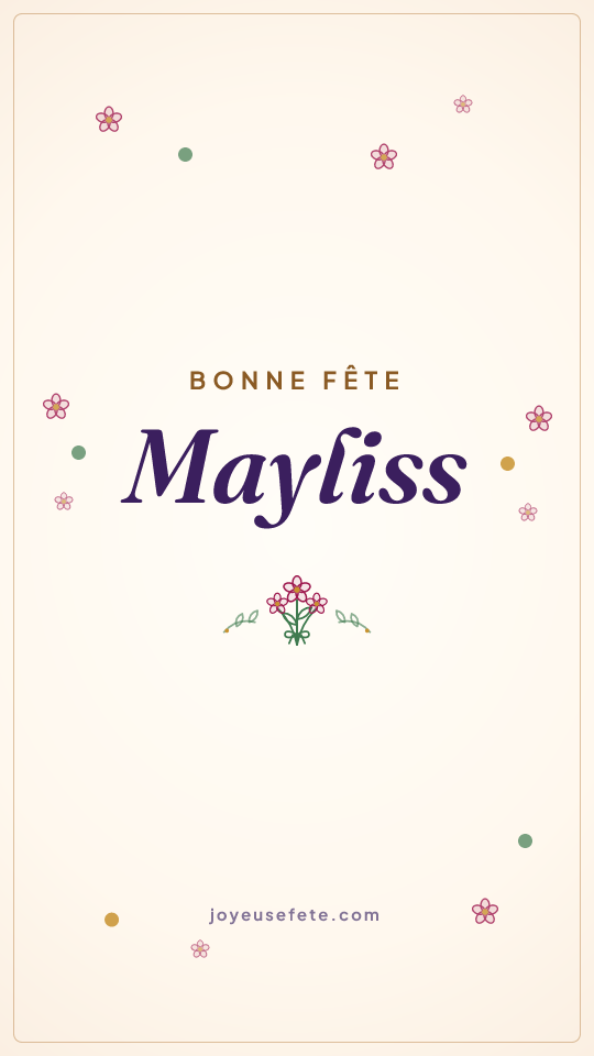Image « Bonne fête Mayliss » au format story