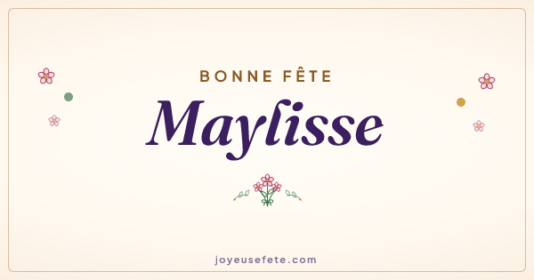 Image « Bonne fête Maylisse » au format large