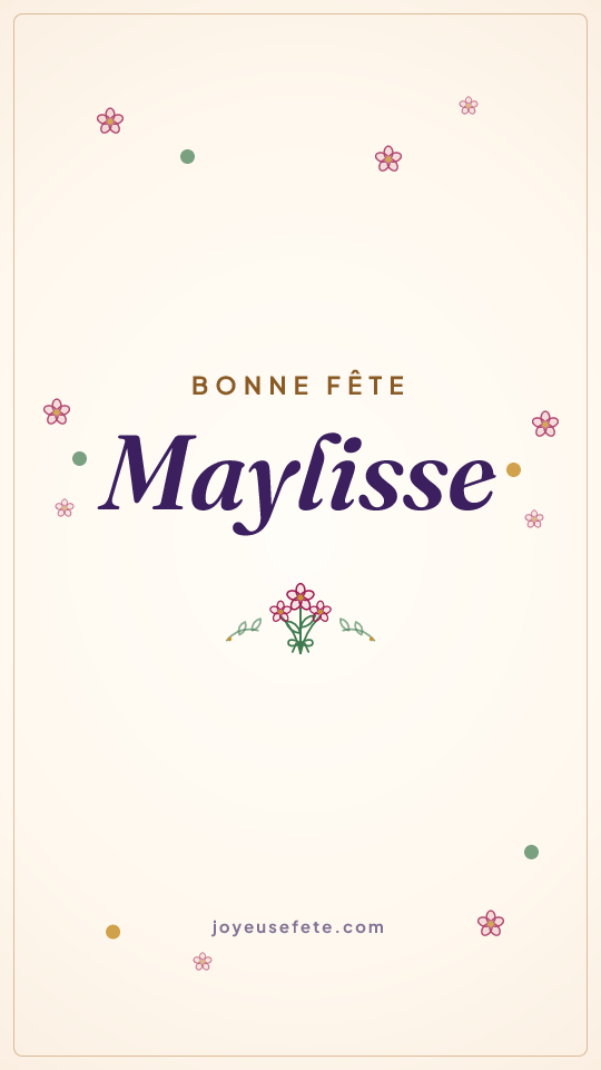 Image « Bonne fête Maylisse » au format story
