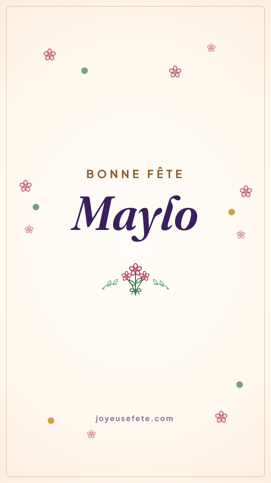 Image « Bonne fête Maylo » au format story