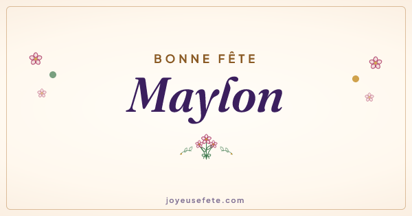 Image « Bonne fête Maylon » au format large