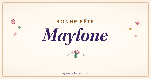 Image « Bonne fête Maylone » au format large