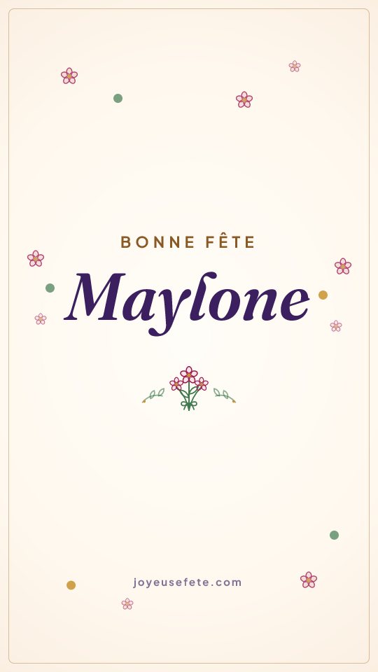 Image « Bonne fête Maylone » au format story