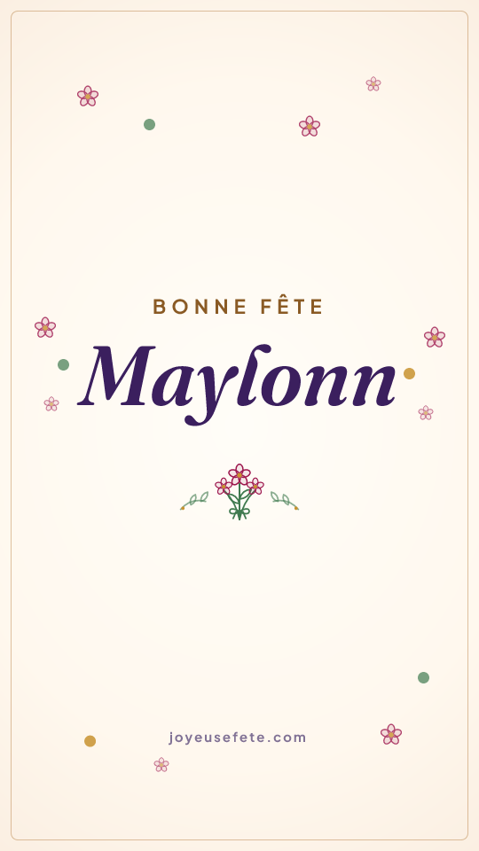 Image « Bonne fête Maylonn » au format story