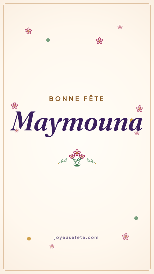 Image « Bonne fête Maymouna » au format story