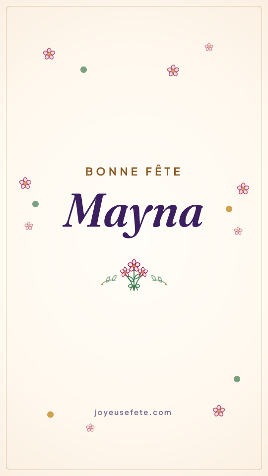 Image « Bonne fête Mayna » au format story