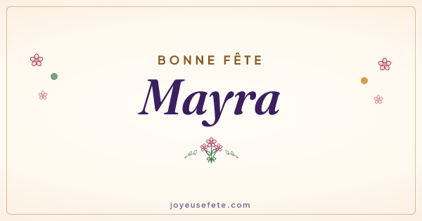 Image « Bonne fête Mayra » au format large
