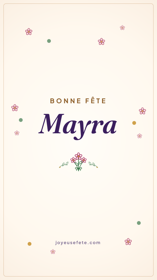 Image « Bonne fête Mayra » au format story