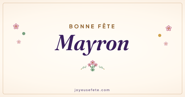 Image « Bonne fête Mayron » au format large