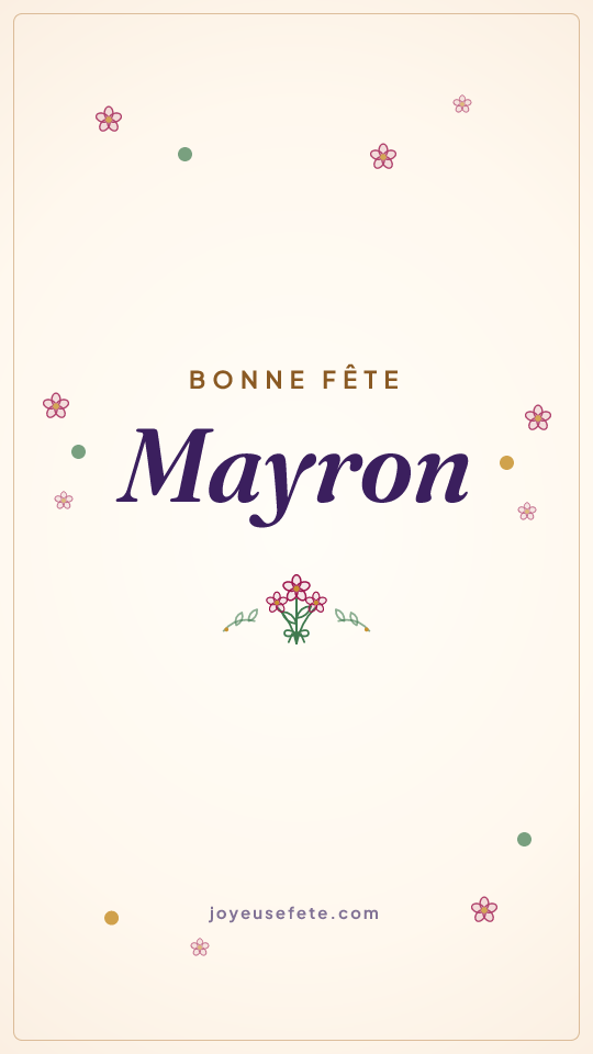 Image « Bonne fête Mayron » au format story