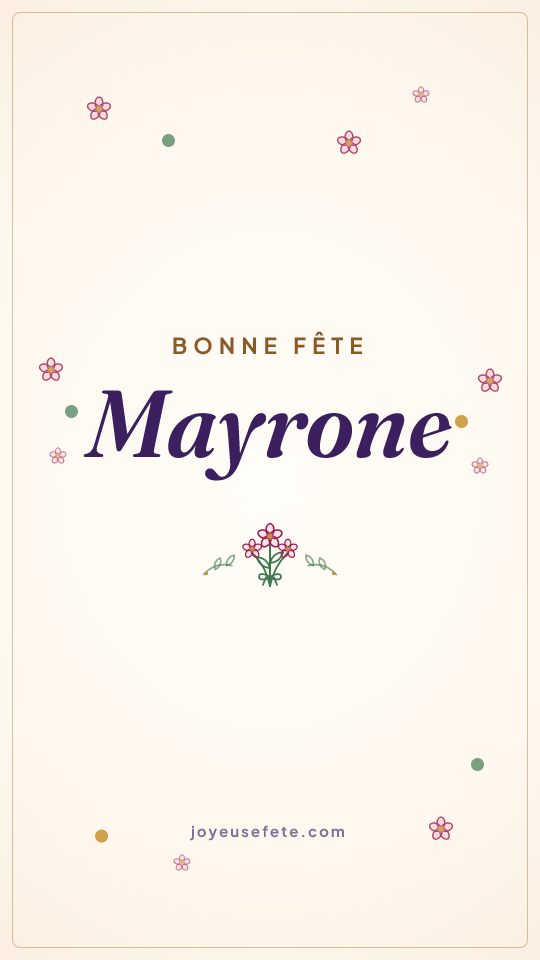 Image « Bonne fête Mayrone » au format story