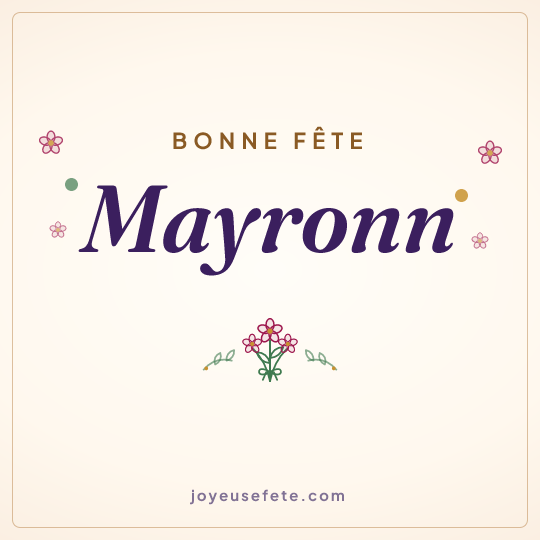 Image carrée « Bonne fête Mayronn » pour WhatsApp