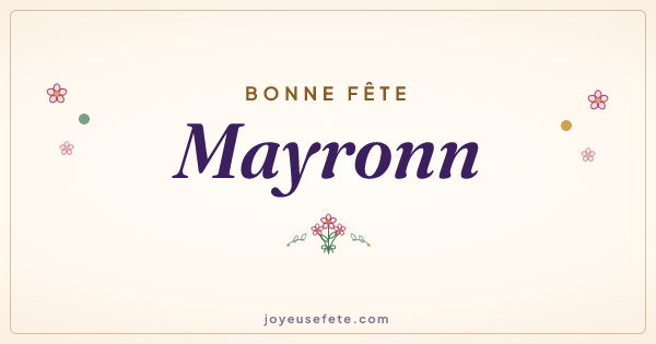 Image « Bonne fête Mayronn » au format large