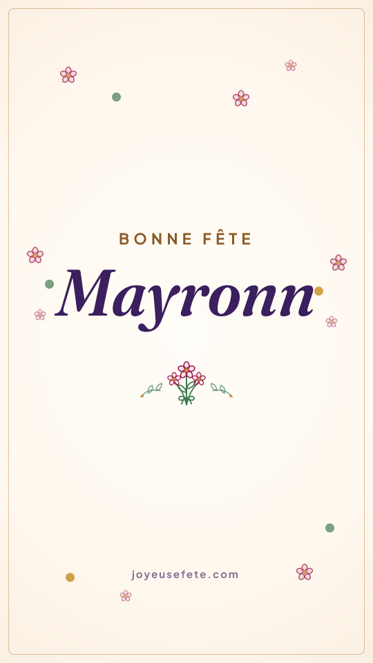 Image « Bonne fête Mayronn » au format story