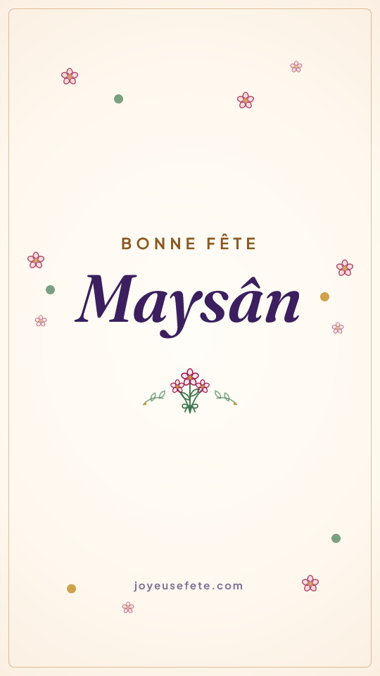 Image « Bonne fête Maysân » au format story